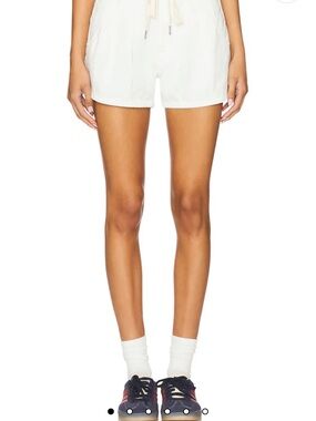 Blank NYC White Athletic Drawstring Shorts